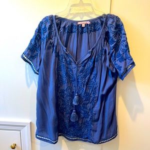 Calypso blue blouse